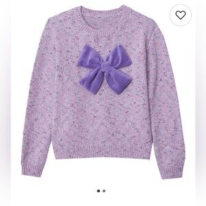 Lands' End Purple Knit Sweater